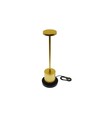 Opladelig LED bordlampe med trådløs opladning - Guld, IP54 Inde/udendørs, touch dæmpbar