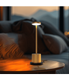 Opladelig LED bordlampe med trådløs opladning - Guld, IP54 Inde/udendørs, touch dæmpbar