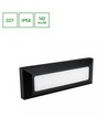 6W Encanta CCT LED facadelampe - 142lm/W, IP54, sort, 3-i-1 CCT, udendørs væglampe