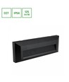 6W Encanta Asymmetric CCT væglampe - IP54, sort, 750lm, 3 lyskulører, facade/udendørs