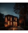 18W Torre ring væglampe - IP54 udendørs, CCT, firkantet, 3 lyskulører, sort, op/ned, inkl. lyskilde