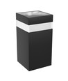 9W Torre ring væglampe - IP54 udendørs, CCT, Firkantet, 3 lyskulører, sort, inkl. lyskilde