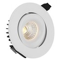 LEDlife 6W indbygningsspot - Hul: Ø7,5 cm, Mål: Ø9 cm, RA90, hvid kant, dæmpbar, 12-24V