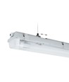 Limea H LED dobbeltarmatur - Inkl. 2x 18,5W 120cm T8 LED rør, IP65 vandtæt, gennemfortrådet