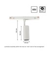 6W SMART 48V skinnespot til Shift system - CCT, 24 grader, RA90, 5 års garanti