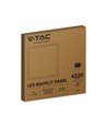 60x60 bagbelyst LED panel, 36W - Hvid kant
