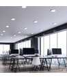 12W Ø17cm 2-i-1 LED indbygningspanel - 125lm/W, 4000K, Hul: Ø14,5 cm, Mål: Ø17 cm, påbygning/indbygning