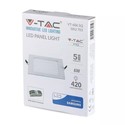 V-Tac 6W LED indbygningspanel - Hul: 11x11 cm, Mål: 12x12 cm, 230V, Samsung LED chip