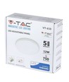 12W Ø12cm LED indbygningspanel - Samsung LED chip, Hul: Ø7,5 cm, Mål: Ø12 cm