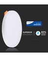 12W Ø12cm LED indbygningspanel - Samsung LED chip, Hul: Ø7,5 cm, Mål: Ø12 cm