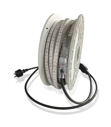 LEDlife arbejdslys 15m LED strip på tromle - 230V, IP67, 180 LED/m, 11W/m, 1100 lm/m