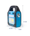 Outlet: Nødlys med batteri og solcelle - Inkl. 3 LED pærer, projektør, stort solcellepanel, powerbank