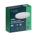 V-Tac 18W LED sensorlampe - Samsung LED chip, mikrobølge sensor, IP20 indendørs, 230V, inkl. lyskilde