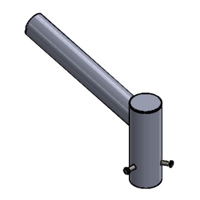 Beslag til gadelampe - Ø60mm / Ø70mm, grå pulverlakeret