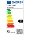 High-Lumen LED Armatur 36W Med Sensor i 4000K, IP40, 230V - 120cm