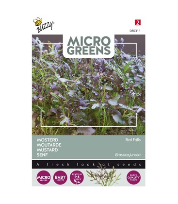 Restsalg: Microgreens - Sennepsfrø, Red Frills