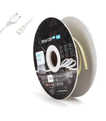 Merkur COB LED Strip Til 230V i 6500K, 8W/m, IP65 - 50 Meter