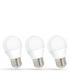 3-pak E27 6W LED pære - G45, Varm hvid