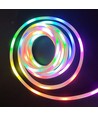 2,5m RGBIC Neon Flex komplet sæt - USB, Bluetooth app, fjernbetjening, inkl. montage, 7x15 neonflex