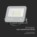 V-Tac 30W LED projektør, 135lm/W - Samsung LED chip, arbejdslampe, 1m ledning, udendørs