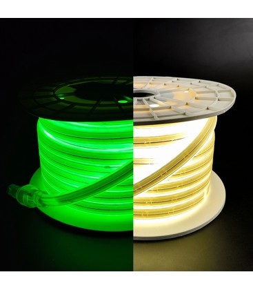 Selvlysende arbejdslys 25m 230V LED strip - IP67, 180 LED/m, 11W/m, 1000 lm/m, 4000K