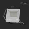 V-Tac 100W LED projektør, 135lm/W - Samsung LED chip, arbejdslampe, 1m ledning, udendørs