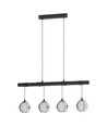 Outlet: EGLO Argallo Pendel Lampe Til 4xE27 i Glas/Sort
