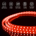 Rød LED Strip - 50m, 230V, 8mm, 7W/m