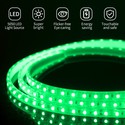 Grøn LED Strip - 50m, 230V, 8mm, 7W/m