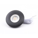 LEDlife Cabi68 møbelspot - Hul: Ø5,5 cm, Mål: Ø6,8 cm, RA91, sort, 2,5W, 12V DC