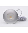 2,5W Ø6,8cm Cabi68 møbelspot RA91 - 12V DC, Hul: Ø5,5 cm, Mål: Ø6,8 cm, Børstet stål