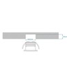 2W Ø3,8cm Focu38 møbelspot indbygning RA92 - 12V DC, Hul: Ø3,5 cm, Mål: Ø3,8 cm, Mat hvid
