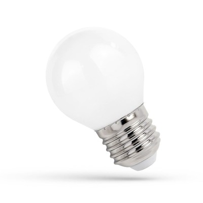 1W LED kronepære - G45, kultråd, matteret glas, E27 - Dæmpbar : Ikke dæmpbar, Kulør : Varm