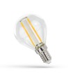 E14 1W LED kronepære - G45, Kultråd, klart glas
