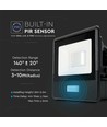 10W LED projektør - Samsung LED chip, arbejdslampe, med sensor