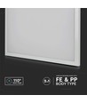 60x60 LED panel i ramme, 36W - Indbygget i hvid ramme, til direkte montering