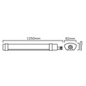 Vandtæt 40W komplet LED armatur - 120 cm, IP65, PIR sensor, IK08, 230V