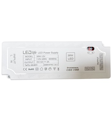 LEDlife møbelspot strømforsyning 36W - Til Sono og Reco møbelspot, maks. 6 spot