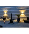 5W LED væglampe - IP65 udendørs, Firkantet, grå, justerbar spredning, inkl. lyskilde
