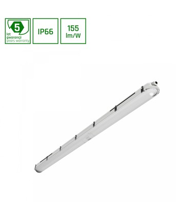 LIMEA Gigant Pro 55W/50W/45W/35W - vandtæt, kold hvid, 230V, 120°, IP66, IK10, 1490x72x70mm.