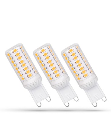 G9 LED 4.9W - 230V, Varm Hvid, Dæmpbar, Premium, Spectrum, 3-pak