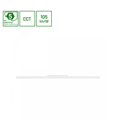 System Shift CCT- Line L Skinne Lys 902x23x42mm 22W 100° Hvid CCT Switch.