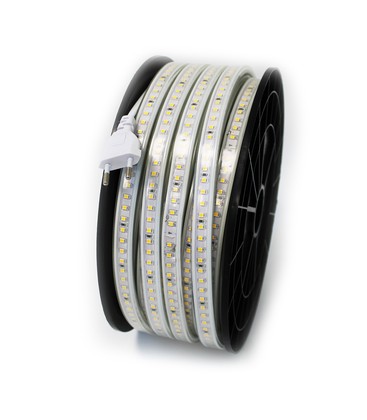 Arbejdslys 25m 230V LED strip - IP67, 120 LED/m, 10W/m, 1000 lm/m