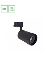 20W PAVA BASIC 3-faset skinnespot - Justerbar CCT, 111lm/W, 20-45° lysvinkel, sort, IP20