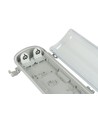 Limea H LED dobbeltarmatur - uden lyskilde, G13 2x120 250V IP65 1320x100x85 mm grå