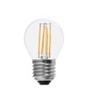 E27 4W 3-trin dæmpbar LED kronepære - G45, Kultråd, klart glas