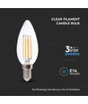 E14 4W 3-trin dæmpbar LED kertepære - Kultråd, varm hvid