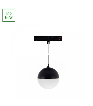 System Shift Basic - Globe P, Kugle Lampe, Nedhængt, 90mm, 10W, 2700K, Sort