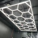 Hexagon LED 14 felter + ramme komplet sæt - 591W, inklusiv strømtilslutning