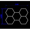 Hexagon Light 5 holes 168W